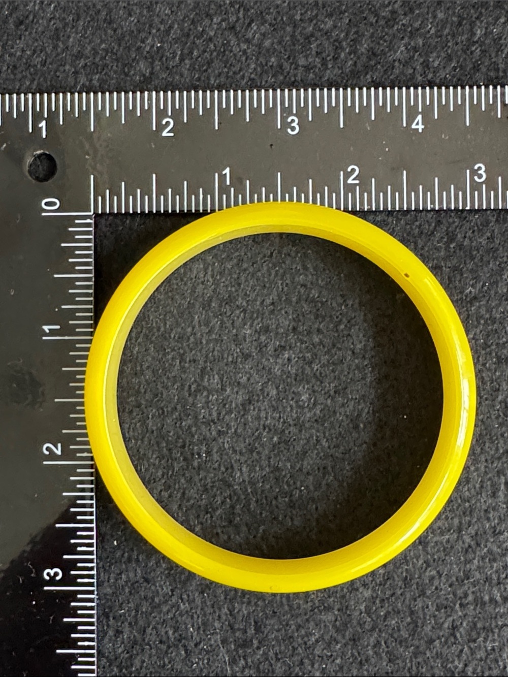 VTG 1950s Yellow Moonglow Lucite Bangle Mid Century Modern Thermoset Acrylic - Picture 3 of 4